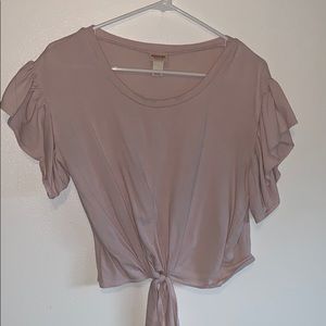 Baby pink crop top